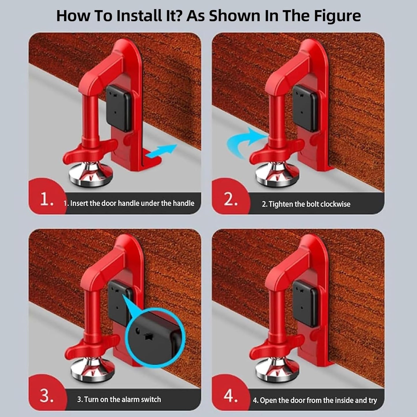 NinjaLock'd™ Portable Door Security Device