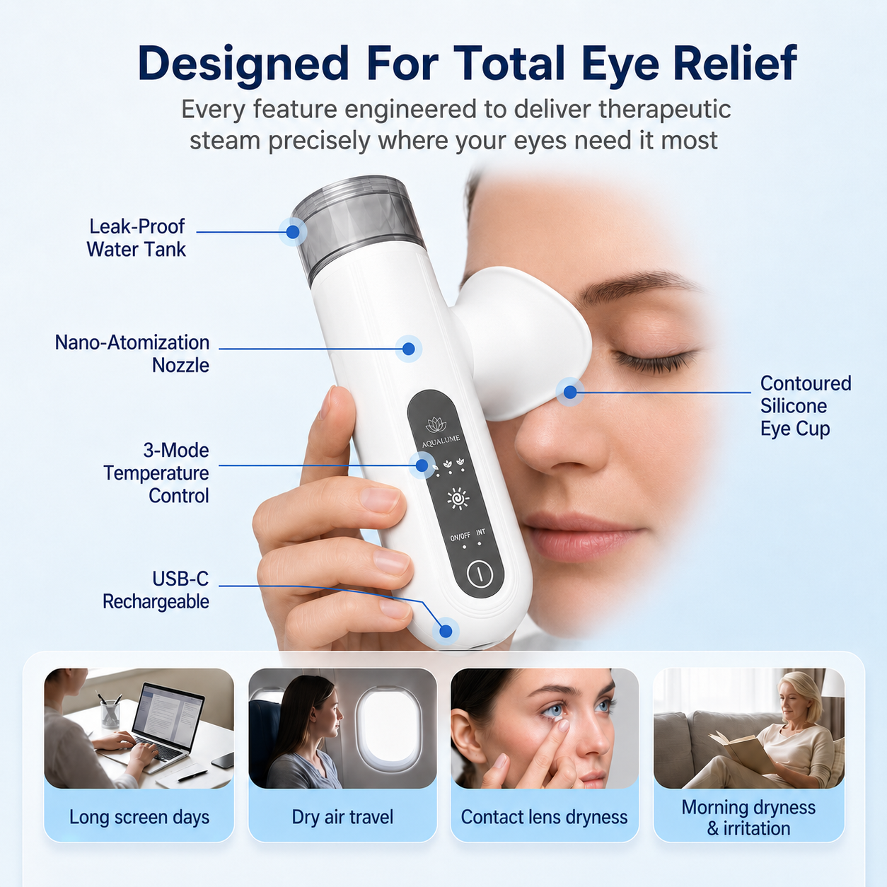 Aqualume™ Eye Steamer Wand